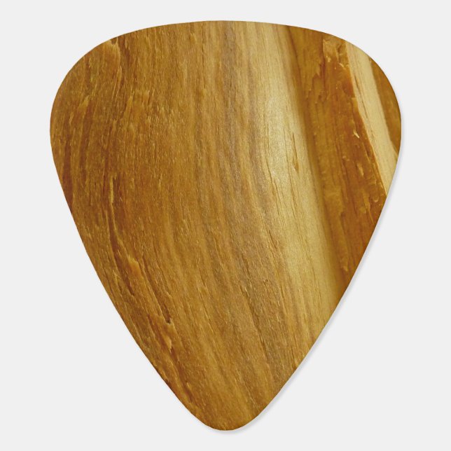 Pine Wood II Faux Wooden Texture Guitar Pick (Back)