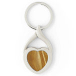 Pine Wood II Faux Wooden Texture Keychain