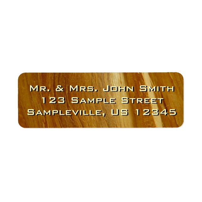 Pine Wood II Faux Wooden Texture Label (Front)
