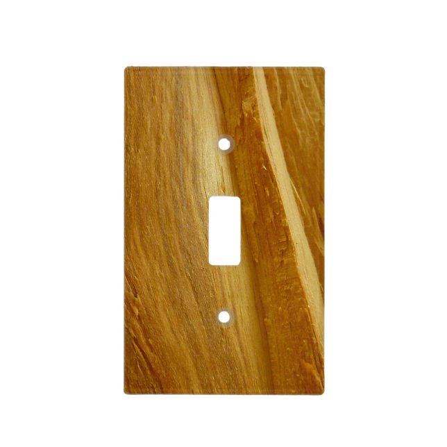 Pine Wood II Faux Wooden Texture Light Switch Cover (Front)