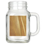 Pine Wood II Faux Wooden Texture Mason Jar