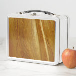 Pine Wood II Faux Wooden Texture Metal Lunch Box