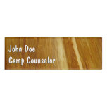 Pine Wood II Faux Wooden Texture Name Tag