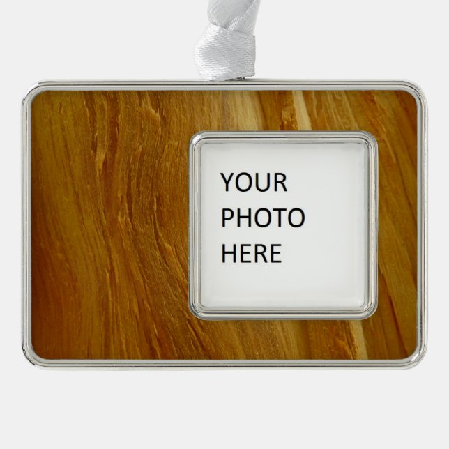 Pine Wood II Faux Wooden Texture Ornament (Front)