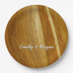 Pine Wood II Faux Wooden Texture Paper Plates