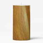 Pine Wood II Faux Wooden Texture Pillar Candle