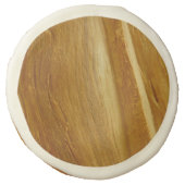 Pine Wood II Faux Wooden Texture Sugar Cookie (Front)