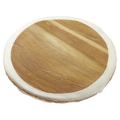 Pine Wood II Faux Wooden Texture Sugar Cookie (Angled)