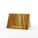 Pine Wood II Faux Wooden Texture Thank You Card