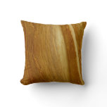 Pine Wood II Faux Wooden Texture Throw Pillow