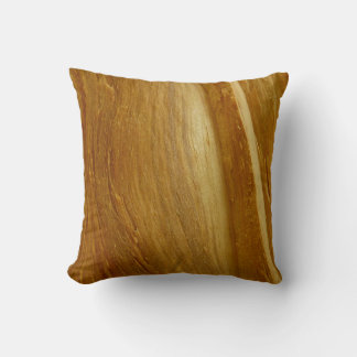 Pine Wood II Faux Wooden Texture Throw Pillow
