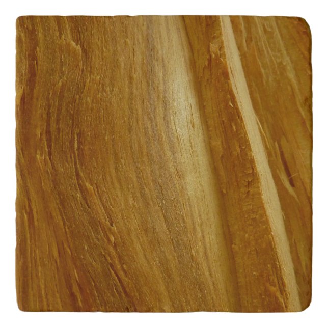 Pine Wood II Faux Wooden Texture Trivet (Front)