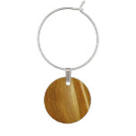Pine Wood II Faux Wooden Texture Wine Glass Charm
