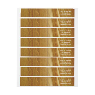 Pine Wood II Faux Wooden Texture Wrap Around Label