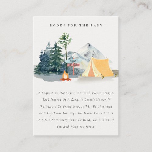Pine Woods Camping Mountain Books For Baby Shower
