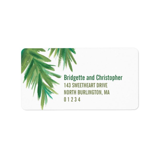 Pine Woods Watercolor | Address Label (Front)
