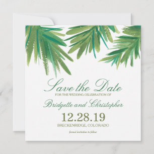 Pine Woods Watercolor   Save the Date