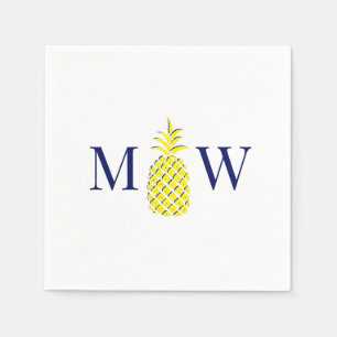 Pineapple #11 Couple 2 Initial Monogram DIY Colors Napkins