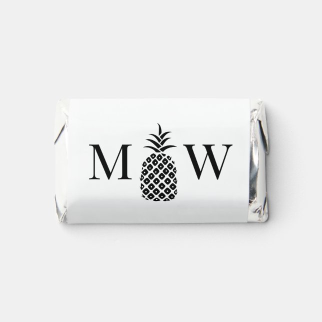 Pineapple #11 Couple Wedding 2 Initial Monogram Hershey's Miniatures (Front)