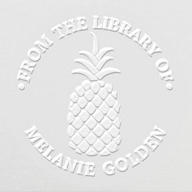 Pineapple #11 “From the library of” Book Name Embosser (Design)