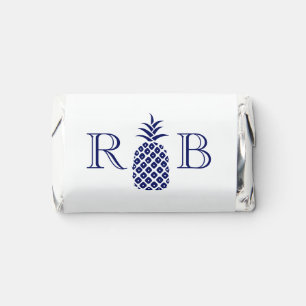 Pineapple #11C Couple Wedding 2 Initial Monogram Hershey's Miniatures