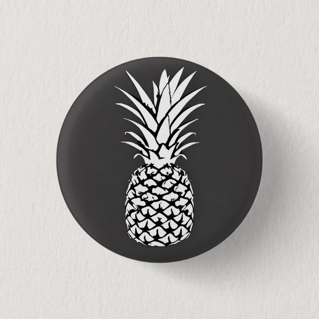 Pineapple 3 Cm Round Badge Button (Front)