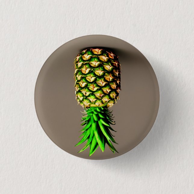 Pineapple 3 Cm Round Badge Button (Front)