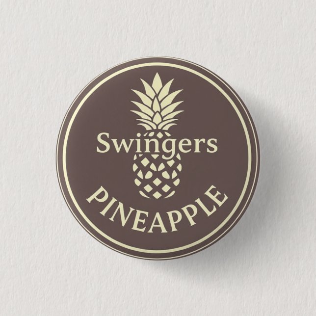Pineapple 3 Cm Round Badge Button (Front)