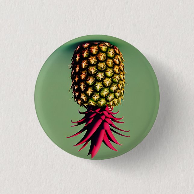Pineapple 3 Cm Round Badge Button (Front)