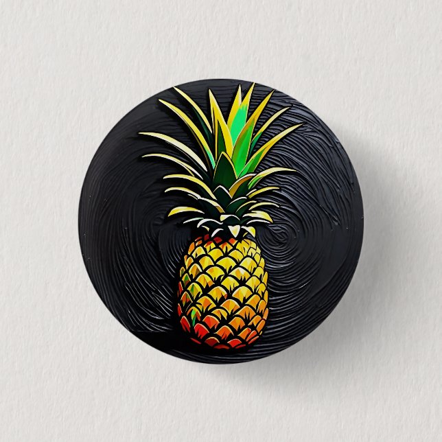 Pineapple 3 Cm Round Badge Button (Front)