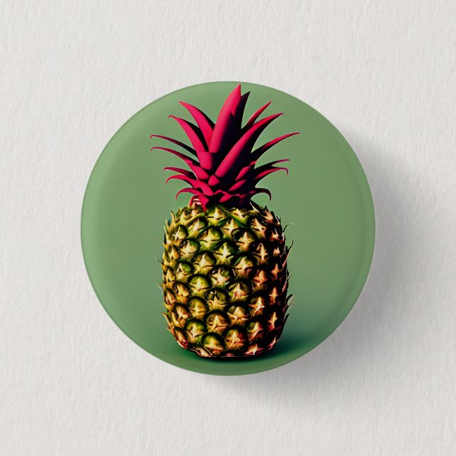 Pineapple 3 Cm Round Badge Button (Front)