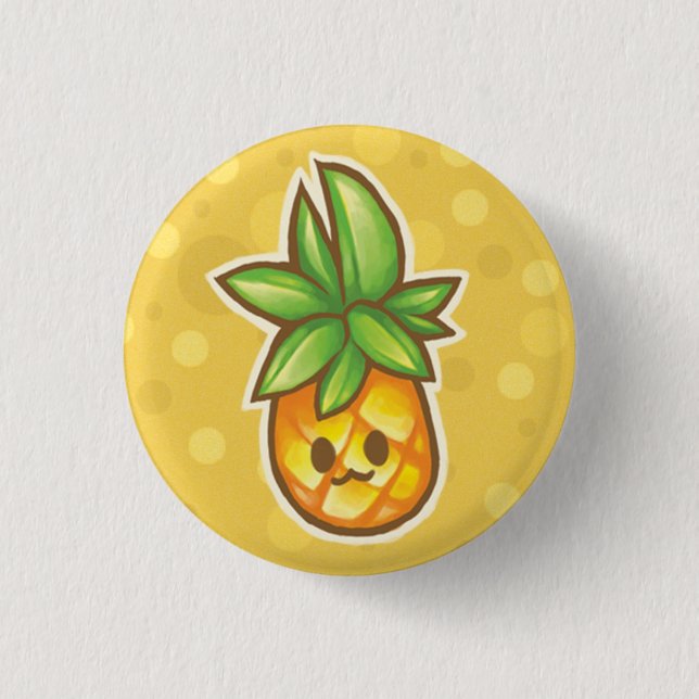 Pineapple:3 Pinback Button (Front)
