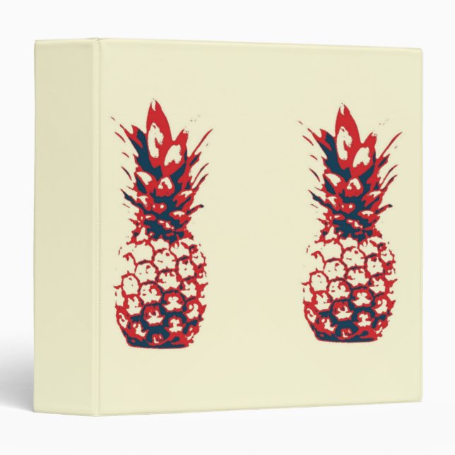 Pineapple 3 Ring Binder (Front/Spine)