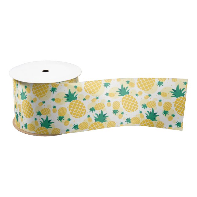 Pineapple 3" Wide Satin Ribbon, 2 Yard Spool Ribbon (Spool)