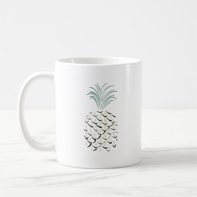 Pineapple Abstract Art Coffee Mug (Left)