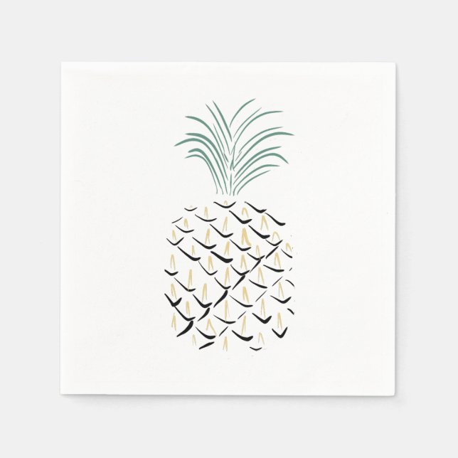 Pineapple Abstract Art Napkins (Front)