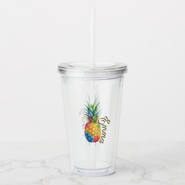 Pineapple Acrylic Tumbler (Front)