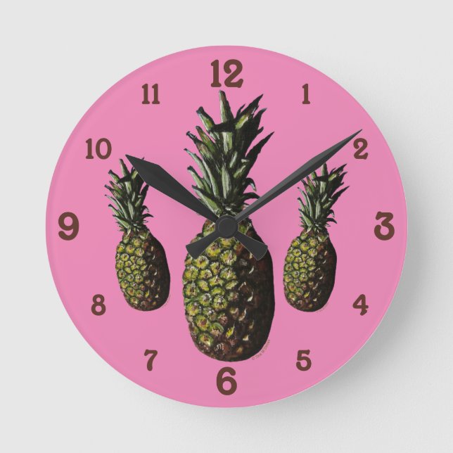 Pineapple Acrylic Wall Clock (Front)