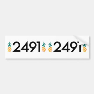 Pineapple address bumper sticker
