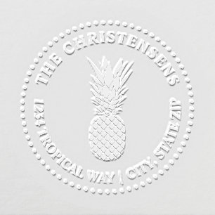 Pineapple Address Circle Embosser
