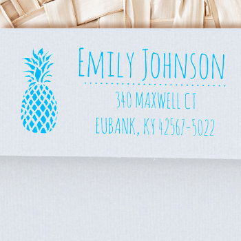 Pineapple Address Self-inking Stamp by amoredesign at Zazzle