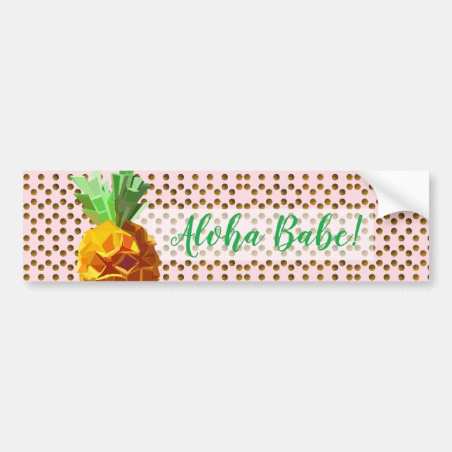 Pineapple Aloha Babe Sticker (Front)
