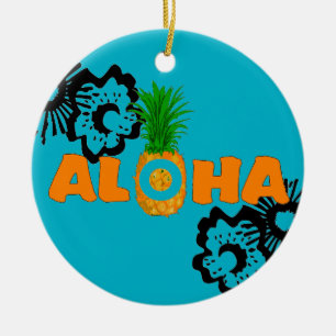 Pineapple Aloha - Beach Themed Christmas Ornaments