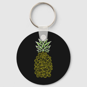 Pineapple Aloha Beaches Hawaii Beach Volleyball -  Keychain