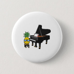 Pineapple Aloha Beaches Hawaii Piano Gift - Pianis Button