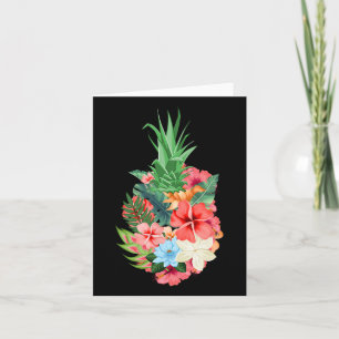 Pineapple Aloha Beaches Summer - Flowers Tropical  Card