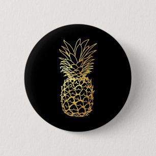Pineapple Aloha Beaches T Shirt Hawaiian Hawaii Vi Button
