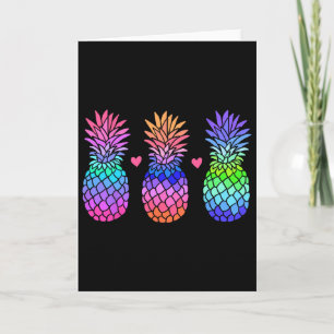 Pineapple Aloha Hawaii Tropical Fruit Summer Vacat Card