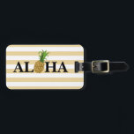 Pineapple Aloha Luggage Tag<br><div class="desc">Finding your luggage at the airport will be a tropical breeze with this cute pineapple luggage tag.</div>