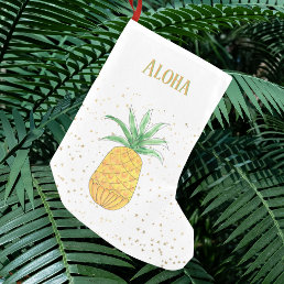 Pineapple Aloha Small Christmas Stocking